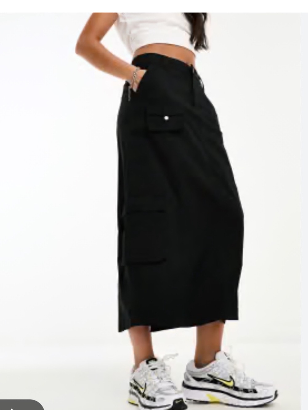 NWOT Zara Black Cargo Skirt